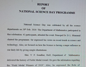 Celebration of National Science Day.
