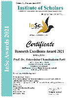 Research Excellence Award 2021 By Institute Of Scholars